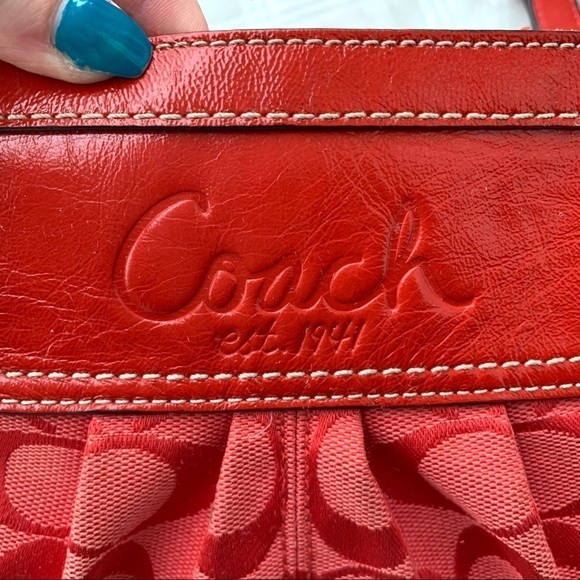 Y2K Coach Cherry Signature Jacquard Gallery Monogram Purse Rare Shoulder Bag - Picture 5 of 17